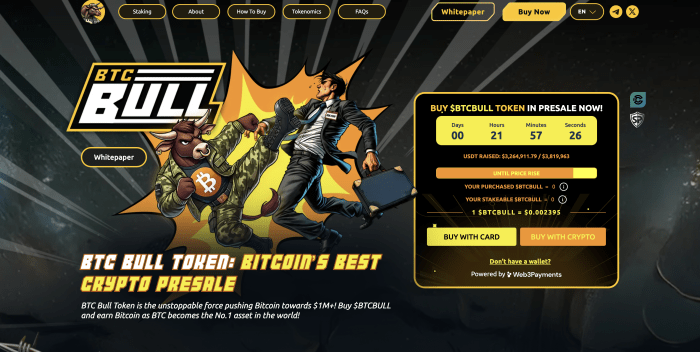 BTC Bull ist ein weiterer der besten Crypto Presales