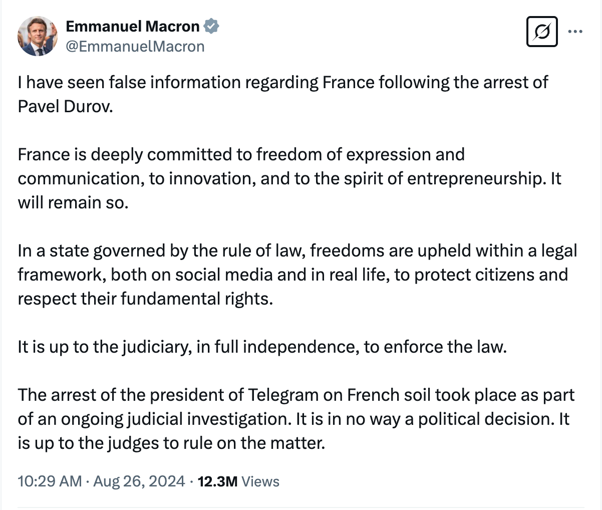 Frankreich, Telegramm, Pavel Durov, Tonne