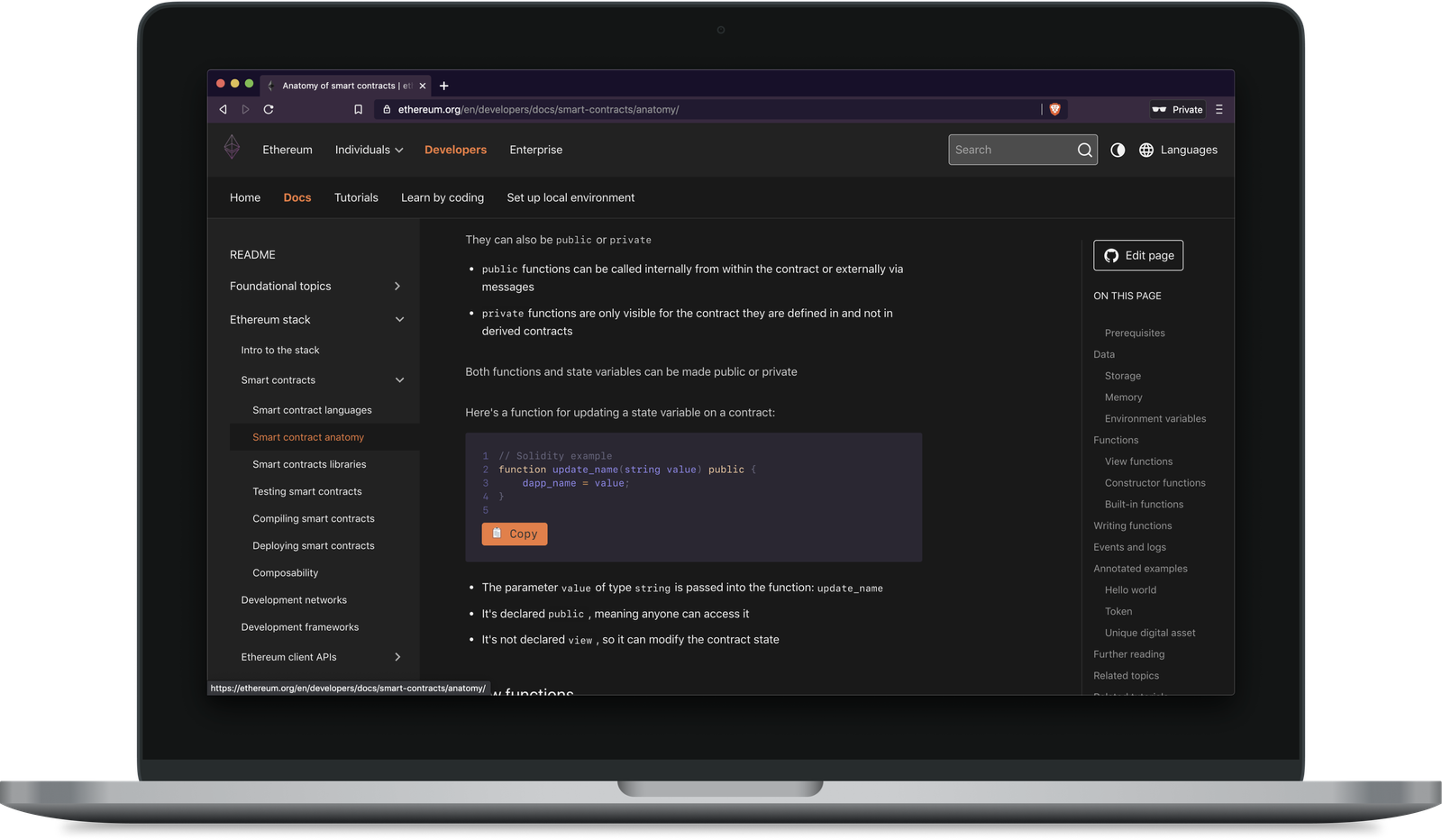 Die neue Dokumentation der Entwickler von Ethereum.org