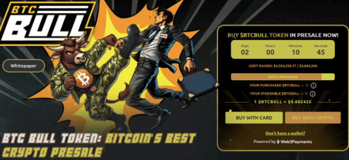 Bitcoin Bull Token Vorverkaufswebsite