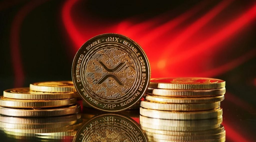 XRP -Münzen Stapel