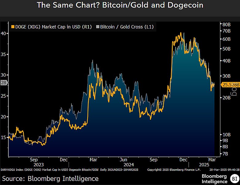 Bitcoin/ Gold und Dogecoin