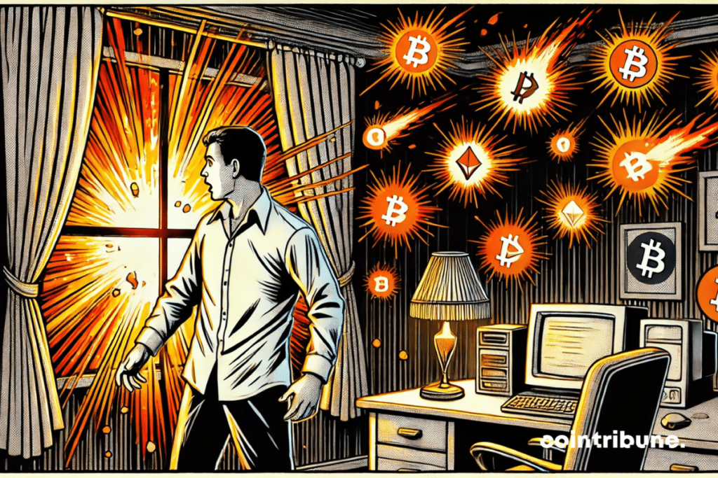 Das Altcoin -Fenster: Ein überraschender Krypto -Händler, der in leuchtend orangefarbenem Licht gebadet wurde, als er den stillen Altcoin -Boom entdeckt.