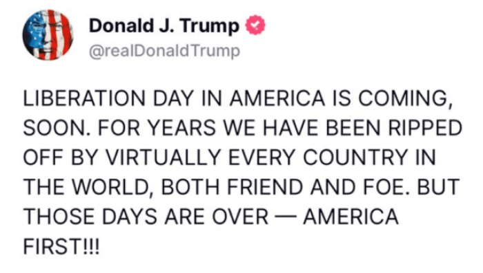 Donald Trump am Befreiungstag