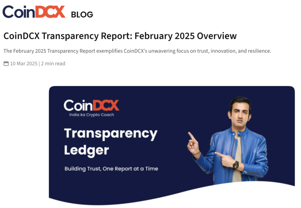 Coindcx Februar Report