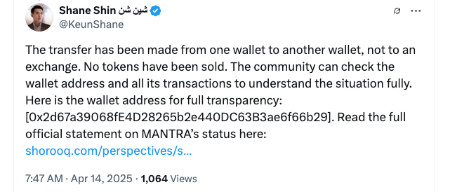 Kryptowährungen, Risikokapital, Investitionen, Kryptowährungsaustausch, Binance, OKX, Unternehmen, Mantra