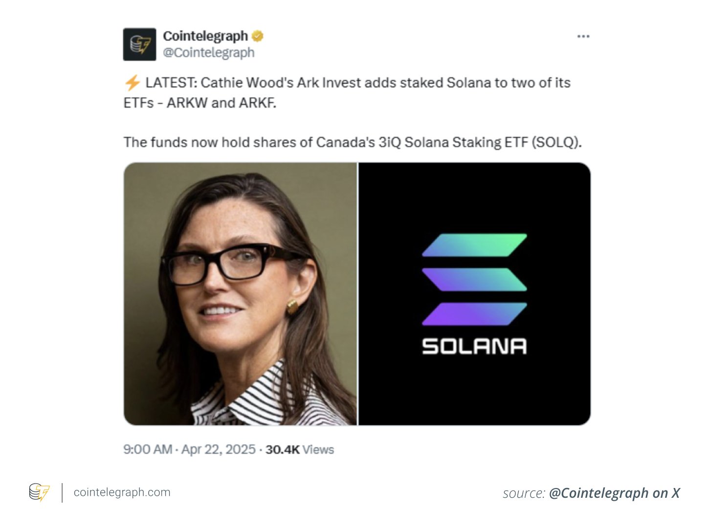 Cathie Wood's Ark Invest fügt zwei seiner ETFs - Arkw und Arkf