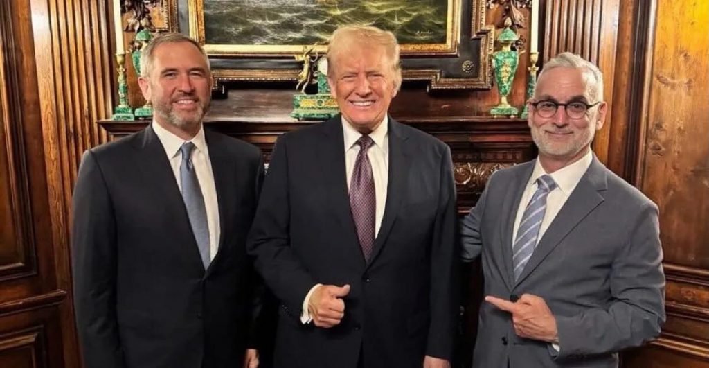 Ripple -CEO Brad Garlinghouse und US -Präsident Donald Trump