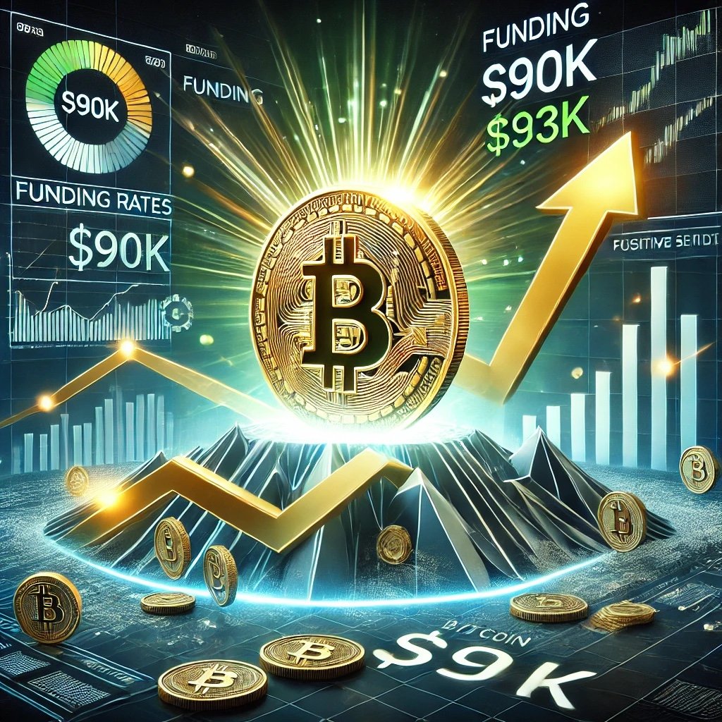 Bitcoin gewährt 90.000 US -Dollar mit den Finanzierungsraten zurück, was an Dynamik zu 93.000 US -Dollar hinweist