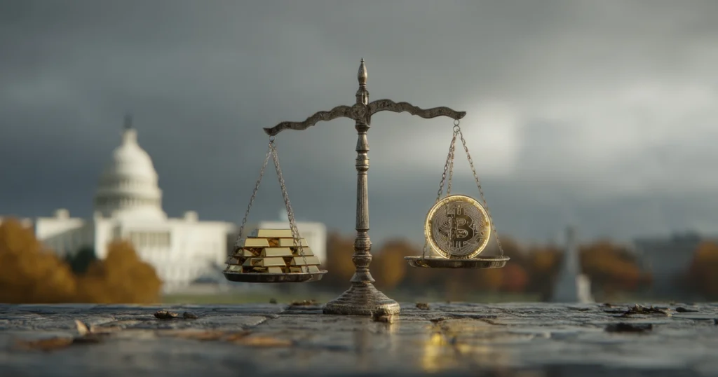 Werden die Vereinigten Staaten Gold für Bitcoin abwerfen? Eine geoökonomische Veränderung in Echtzeit