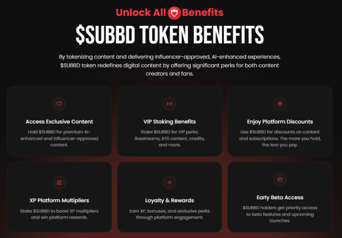 Subbd Token -Vorteile