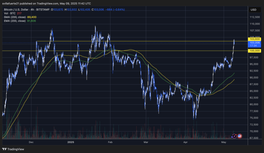 BTC -Testen kritischer Versorgung | Quelle: BTCUSDT -Diagramm auf TradingView