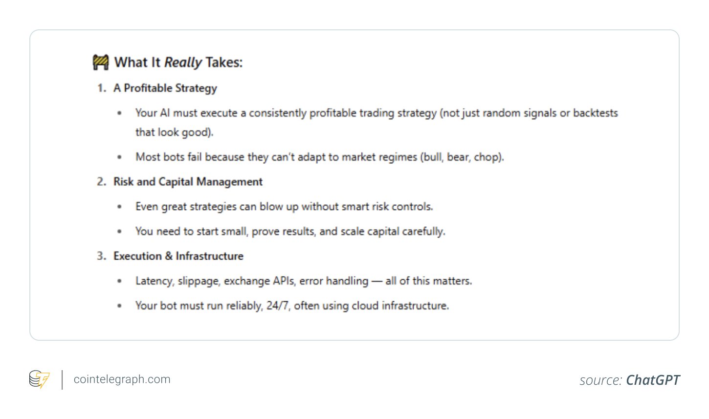 Realität des mit Chatgpt betriebenen Handels aus Chatgpt selbst