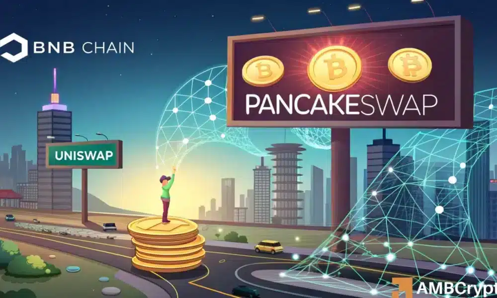 Pancakeswap überholt Uniswap im Volumen, aber der Preis sagt etwas anderes – warum?