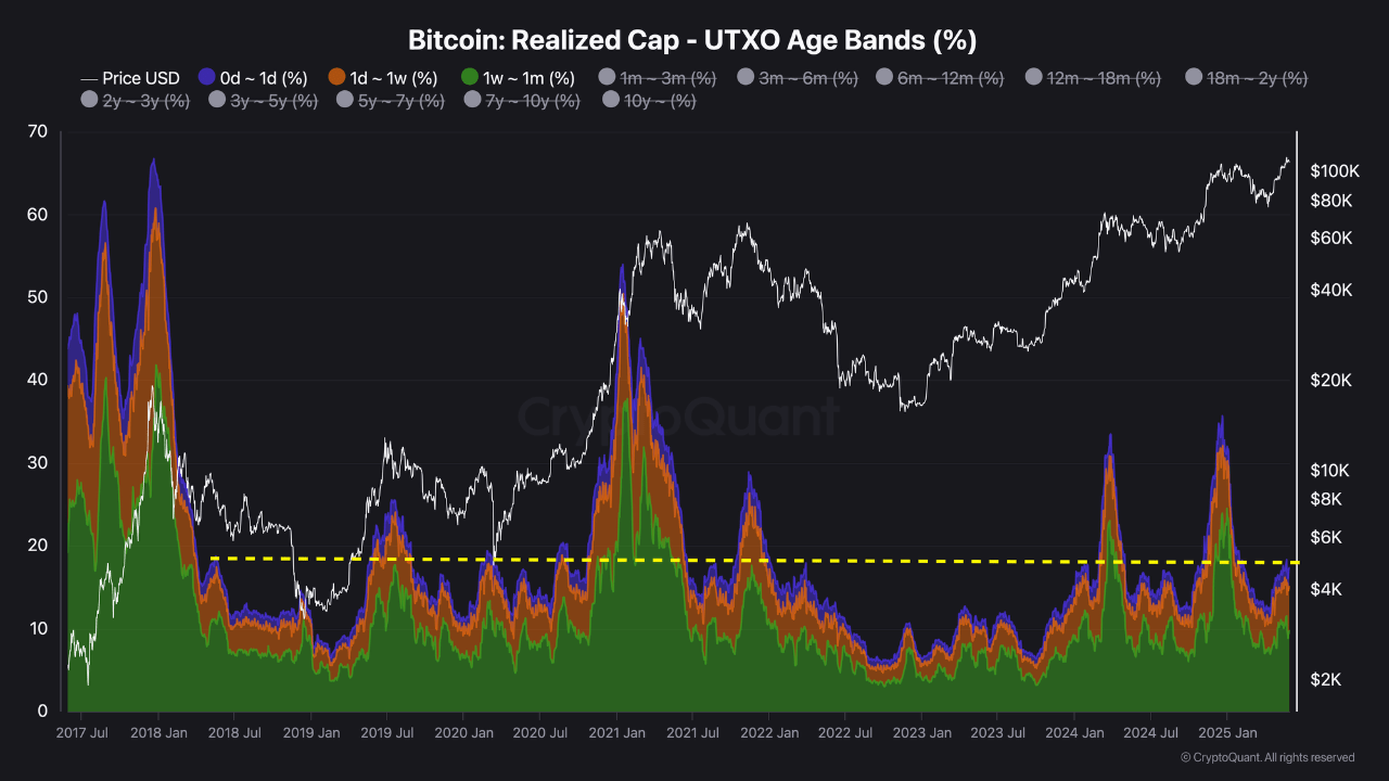 Bitcoin realisierte Kappen.
