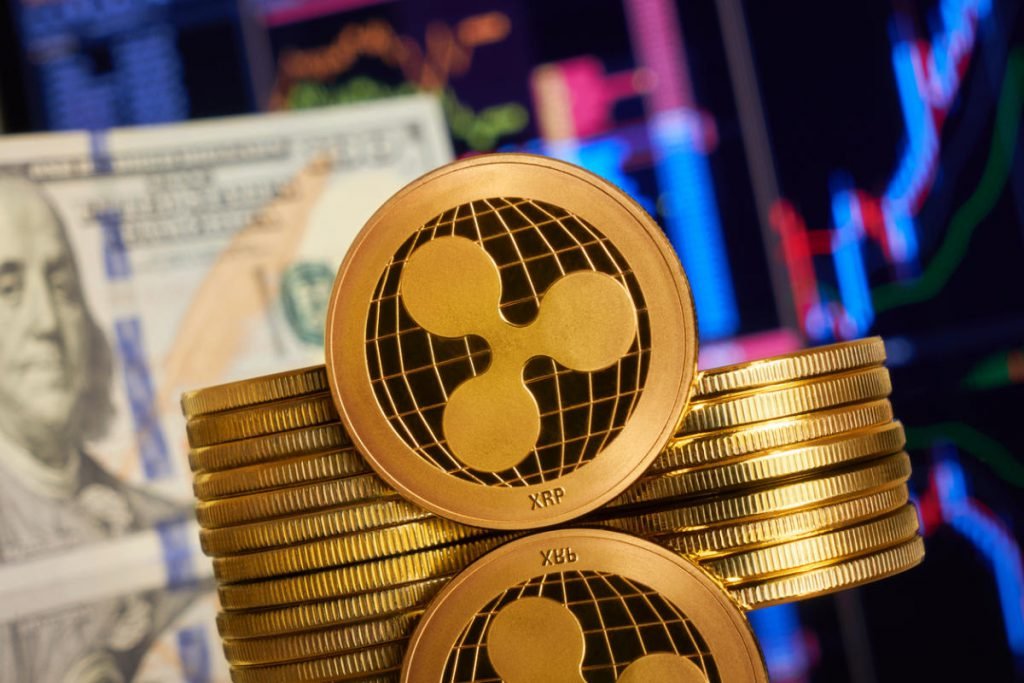 XRP -Münzen mit Dollars