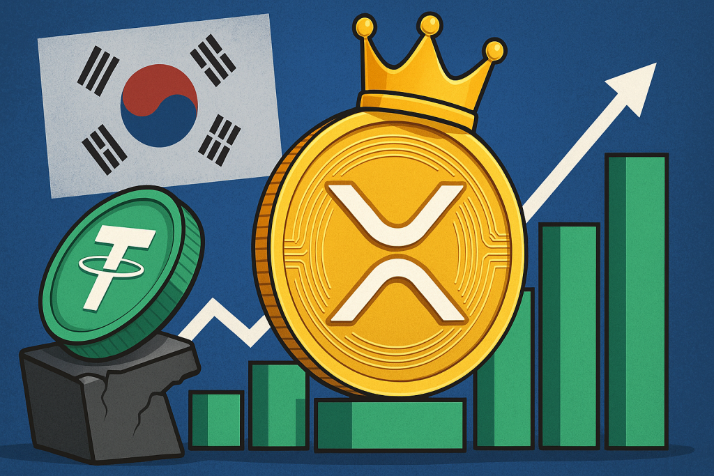 XRP hat das Tether offiziell in einem koreanischen Volumen von 1,2 Mrd. USD entthront