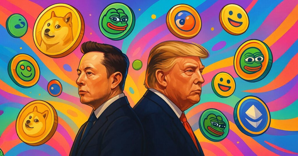 Trump -Musk -Fehde wird Memecoin -Meta, führt zu einem Anstieg des Handelsvolumens