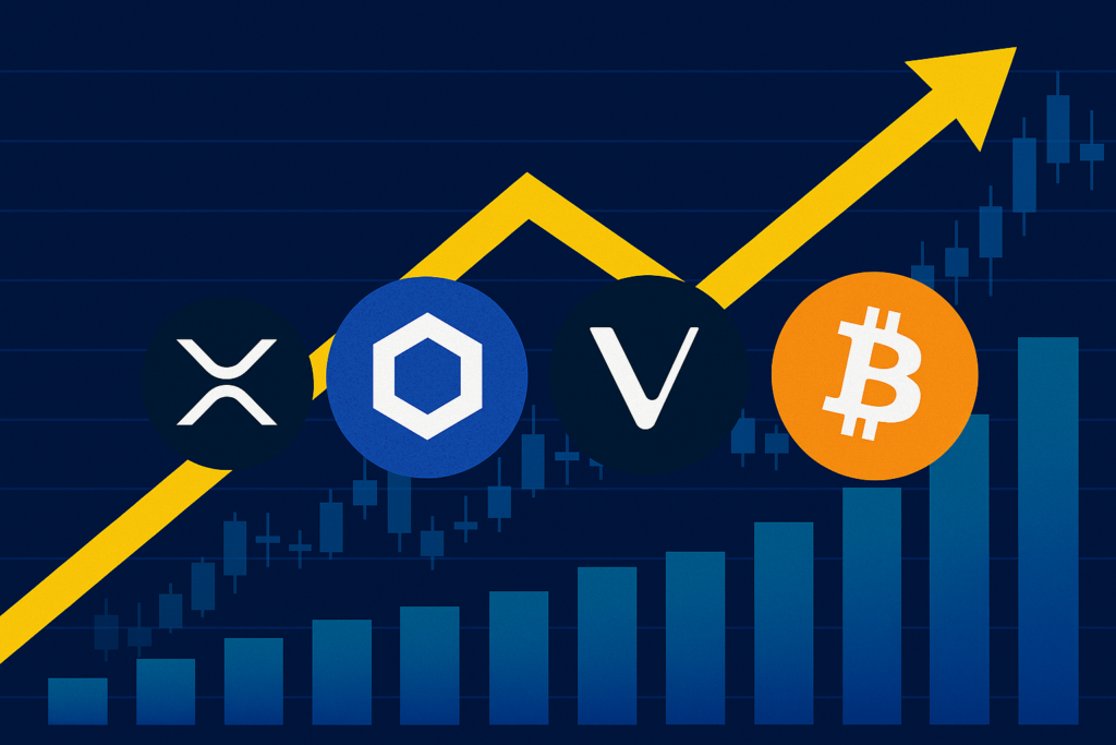 4 Kryptos, um zu beobachten, wie US-China Handelsspannungen Leichte: XRP, Link, Tierarzt & BTC