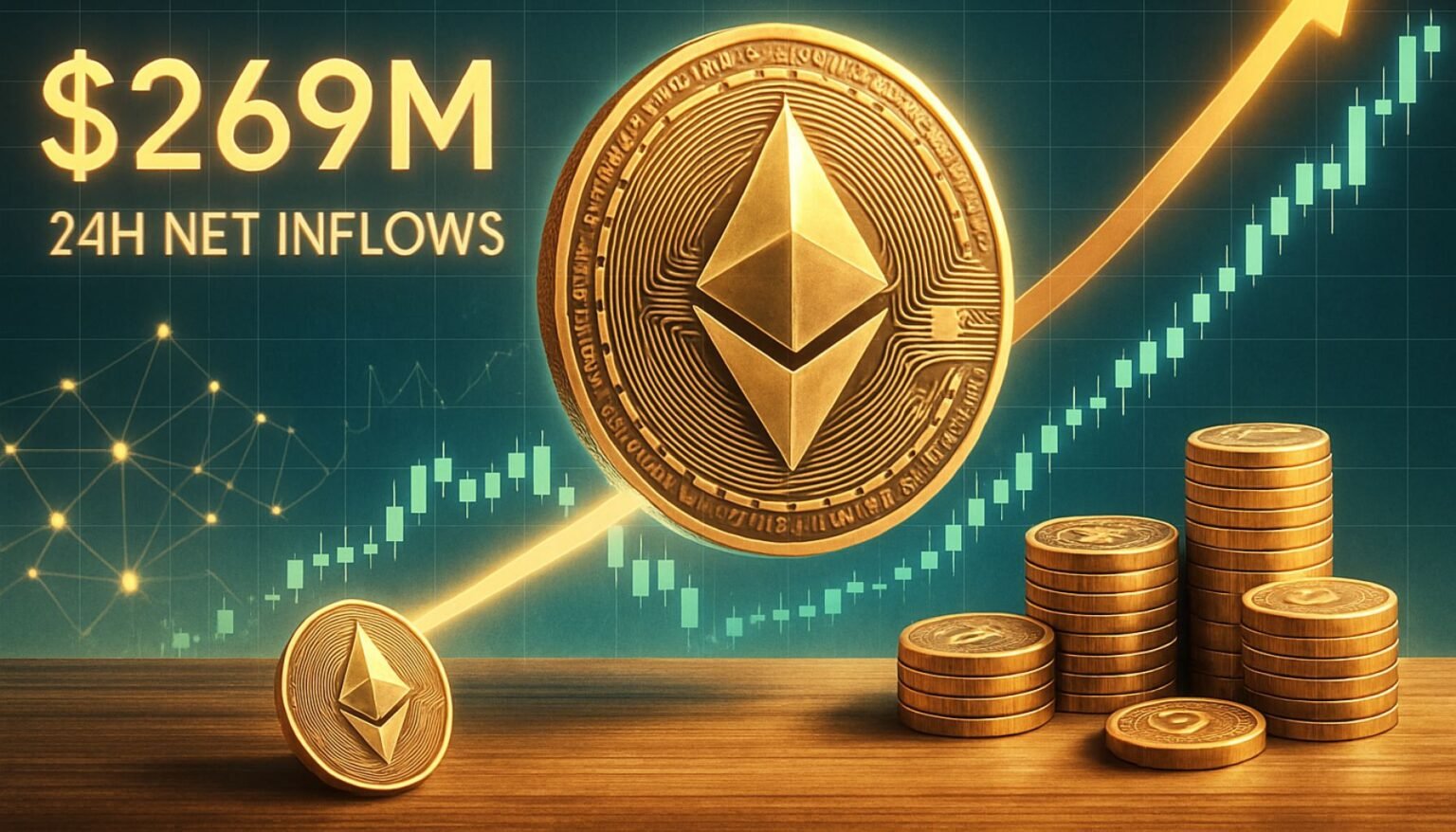 Ethereum sieht 269 Mio. USD Nettozuflüsse in 24 Stunden – Bullish Impuls beschleunigt sich