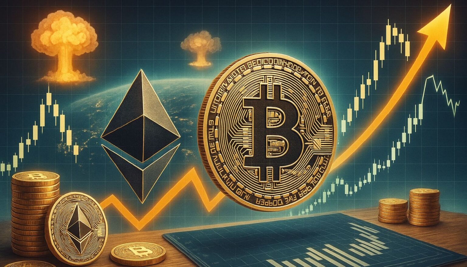 Ethereum übertrifft Bitcoin während des geopolitischen Chaos – ist in der Altsaison kurz vor dem Zündeten?