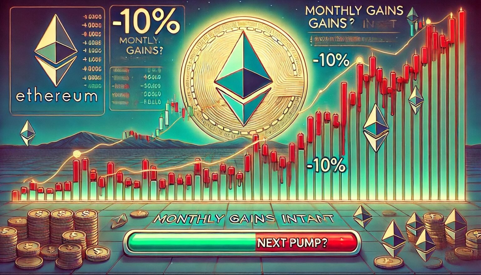 Ethereum zieht 10% zurück, hält aber monatliche Gewinne – ist die nächste Pumpe geladen?