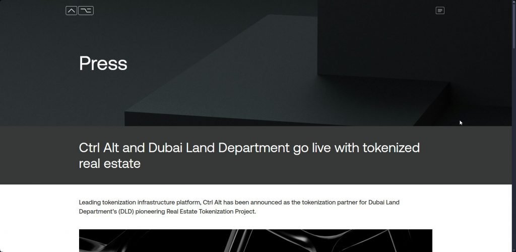 Strg Alt und Dubai Land Department Collaboration Ankündigung