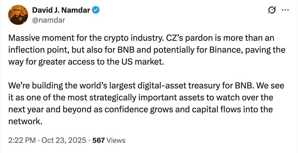 US-Regierung, Vereinigte Staaten, Donald Trump, Binance