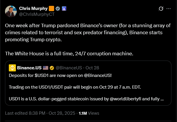 Trump Binance