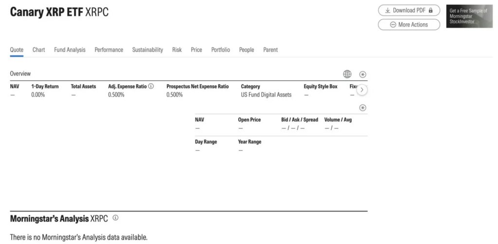 Der Handel begann heute tatsächlich unter dem Tickersymbol XRPC