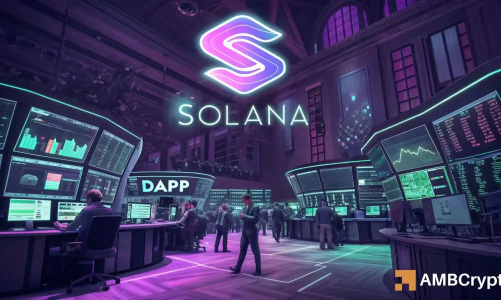 Solana: 3,79 Mio. US-Dollar DApp-Umsatz, aber ETF-Zuflüsse stagnieren – hier ist der Konflikt