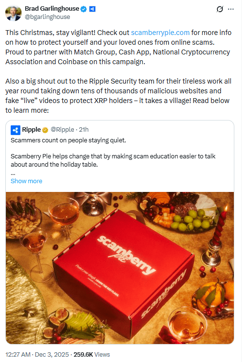 Ripple Scamberry Pie-Kampagne. Quelle: X