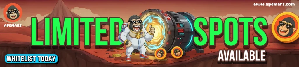 Warnung vor Top-Kryptowährungen 2026: APEMARS strebt einen Anstieg von 32.271 % an, während Pepe, Dogecoin und Shiba Inu die Schlagzeilen dominieren 3 Apemars-Banner357 2