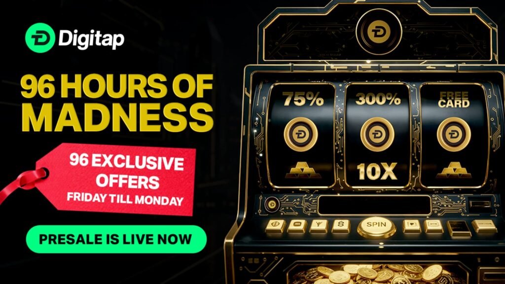 Dogecoin ist flach; Digitap ($TAP) ist um 160 % gestiegen und beendet seinen Cyber Monday Sale heute Abend 3 Digitap468968
