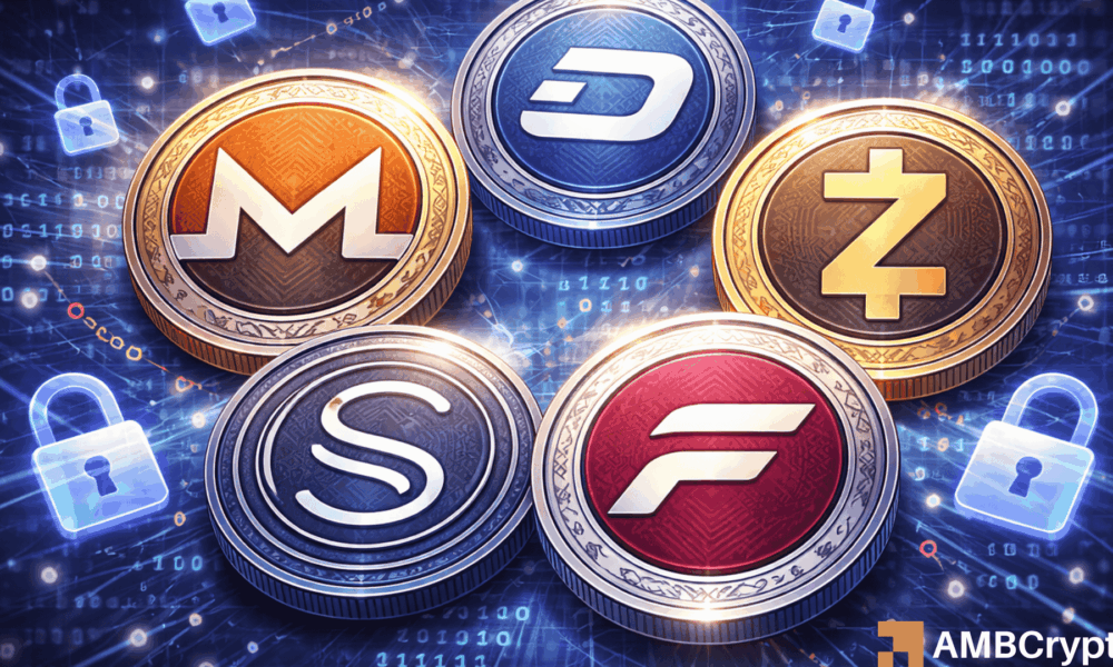 Privacy Coins fallen stark, da der Sektor wöchentlich zweistellige Verluste verzeichnet