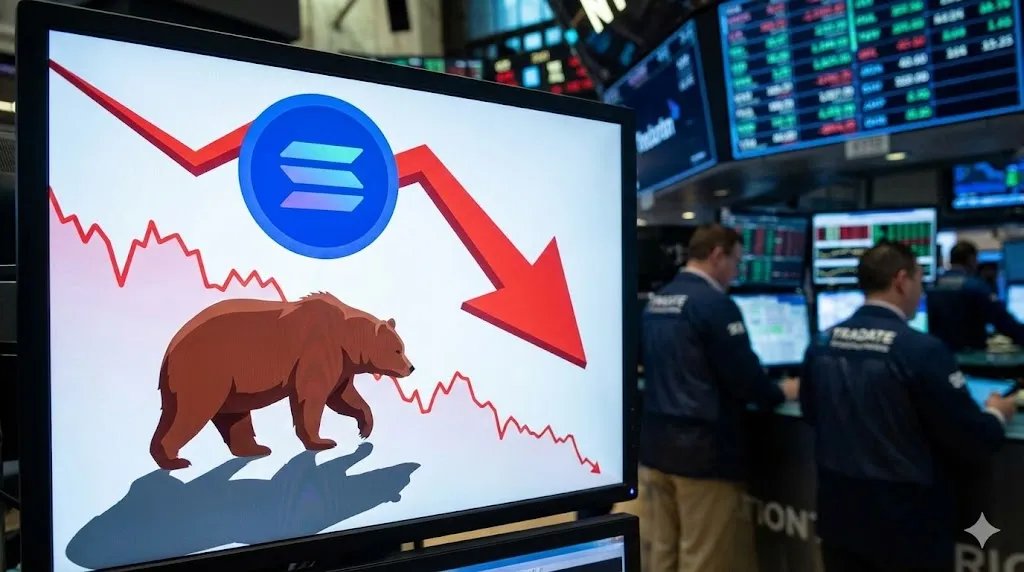 Solana (SOL) rutscht weiter ab, da Bären tiefere Unterstützungszonen anstreben