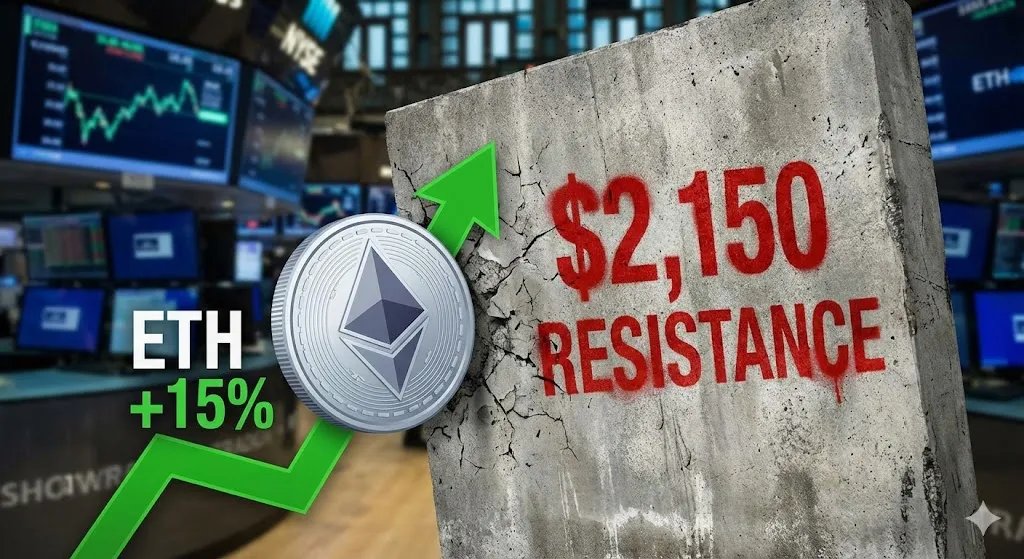 Der Ethereum-Preisanstieg erreicht nach einem explosiven Anstieg von 15 % die Grenze bei 2.150 $