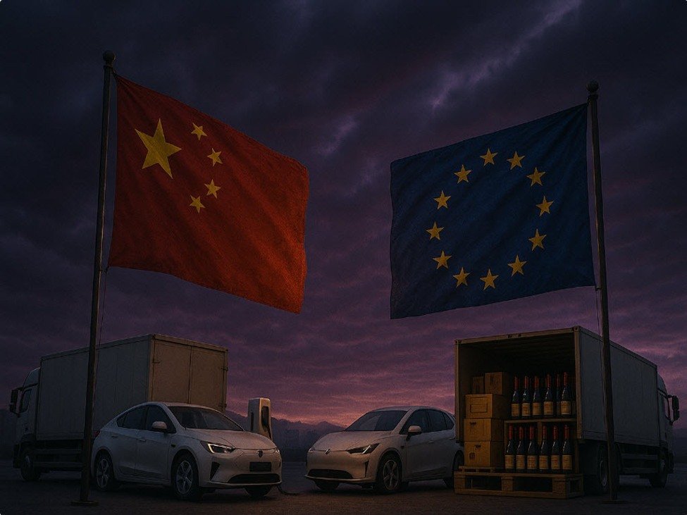 Der Handelsüberschuss der EU schrumpft im Jahr 2025 weiter, da die US-Exporte sinken, während die chinesischen Importe stark ansteigen