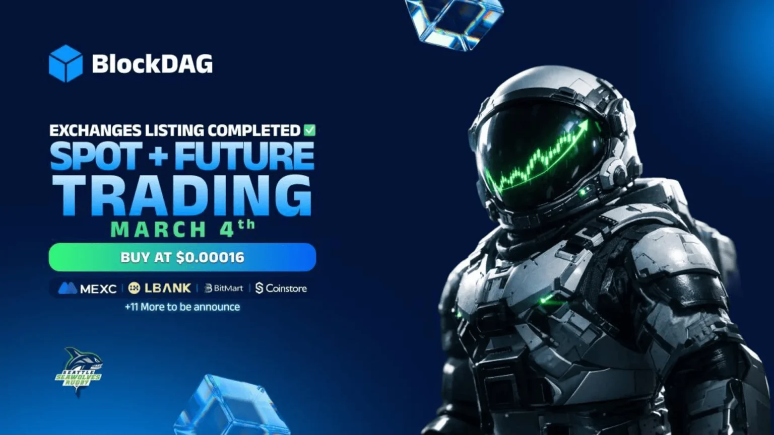 Der Preispunkt von BlockDAG bei 0,00016 US-Dollar macht es zur Top-Kryptowährung, die man vor Handelsbeginn am 4. März gegenüber Dogecoin und Zcash kaufen kann