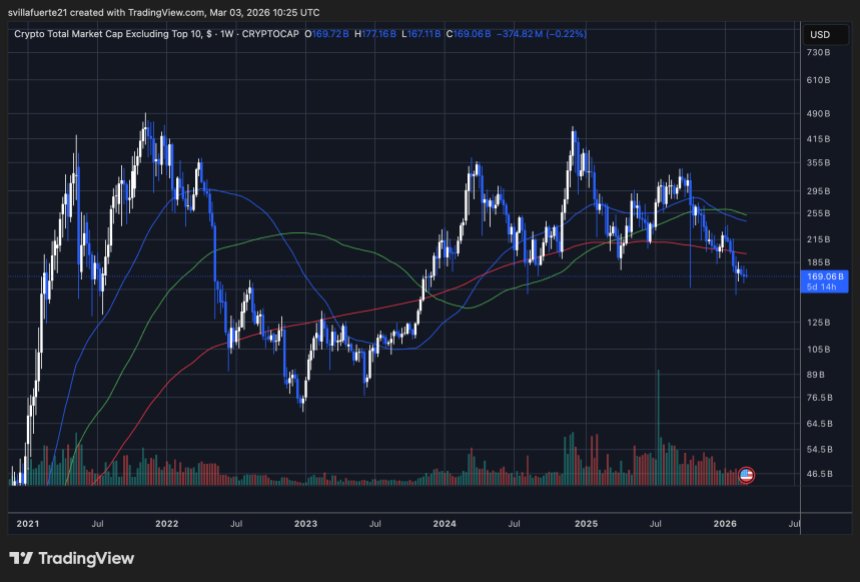 Altcoins kämpfen auf Schlüsselebene | Quelle: OTHERS-Chart auf TradingView