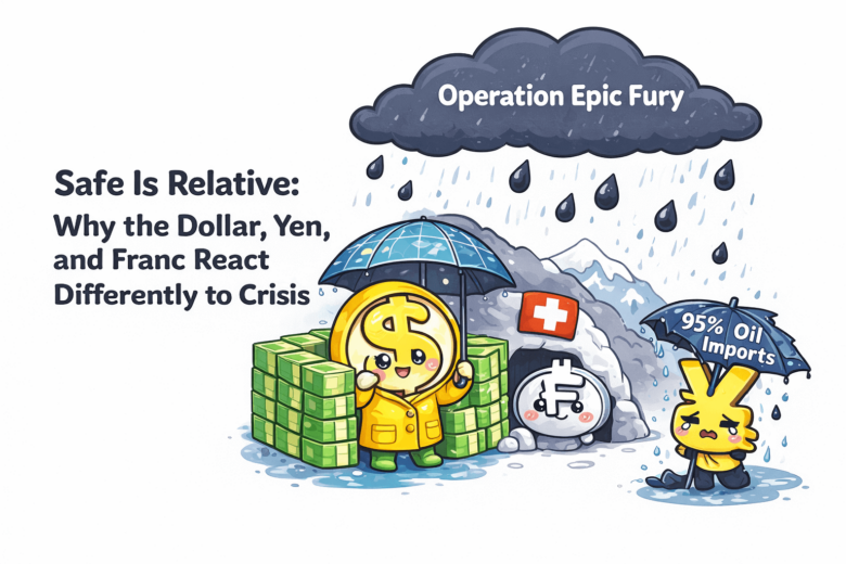 Sicher ist relativ: Warum Dollar, Yen und Franken unterschiedlich auf die Krise reagieren