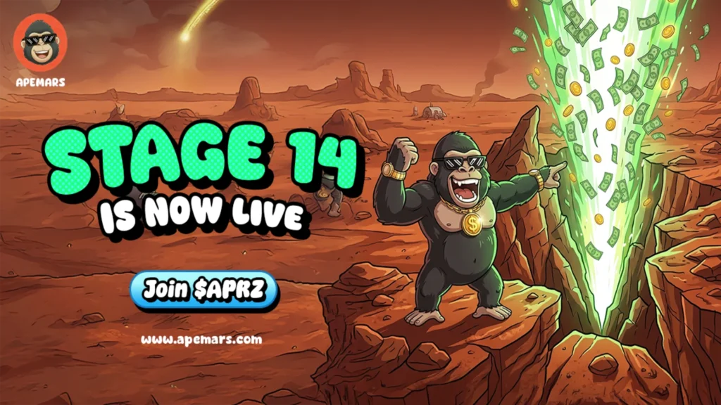 Beste Krypto, die man heute im Jahr 2026 kaufen kann: Bitcoin und Ethereum halten sich stark, während APEMARS Stufe 14 mit einem Einstiegspunkt 2 von 0,00017238 $ Aufmerksamkeit erregt APEMARS 6426 1