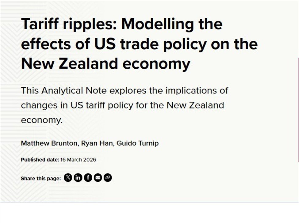 Die Reserve Bank of New Zealand (RBNZ) sagt, dass US-Zölle die Inflation kurzfristig lindern könnten