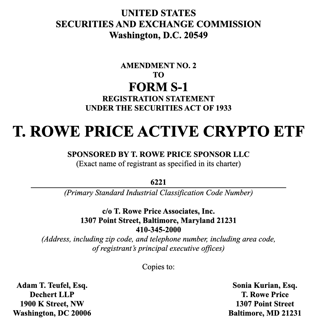 T. ROWE PRICE ACTIVE CRYPTO ETF
