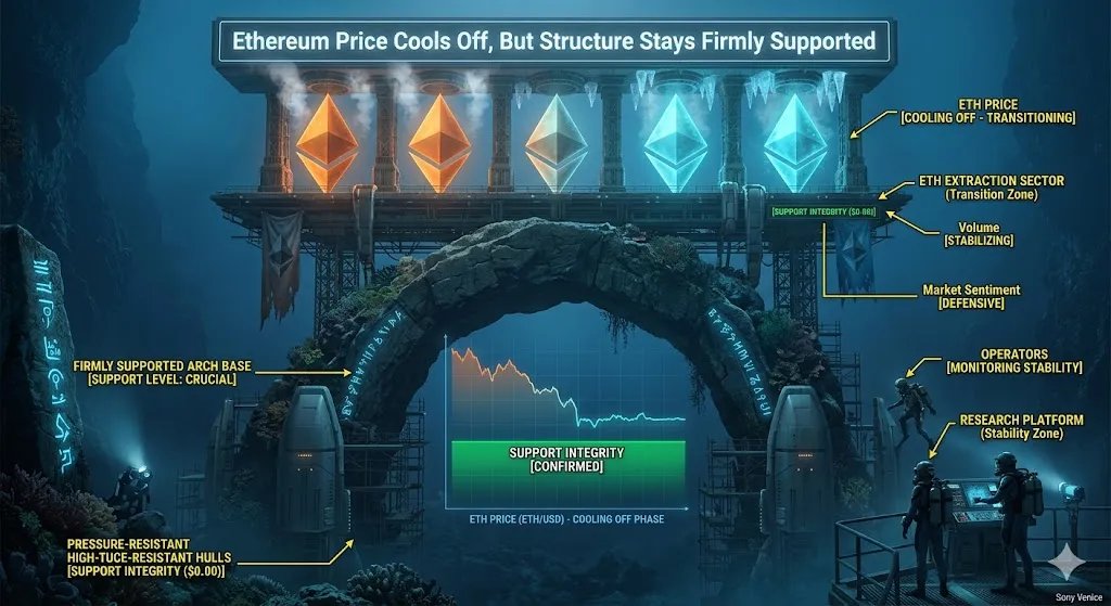 Der Ethereum-Preis kühlt ab, aber die Struktur bleibt fest unterstützt