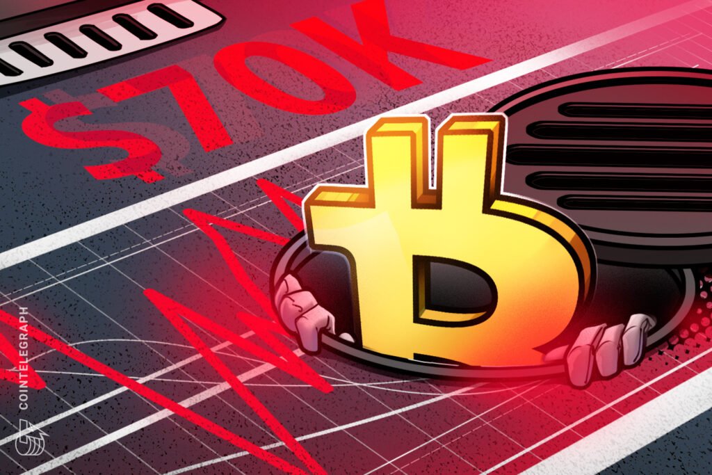 Die Bitcoin-Preisentwicklung verzeichnet den ersten Rückgang unter 70.000 US-Dollar seit Mitte April