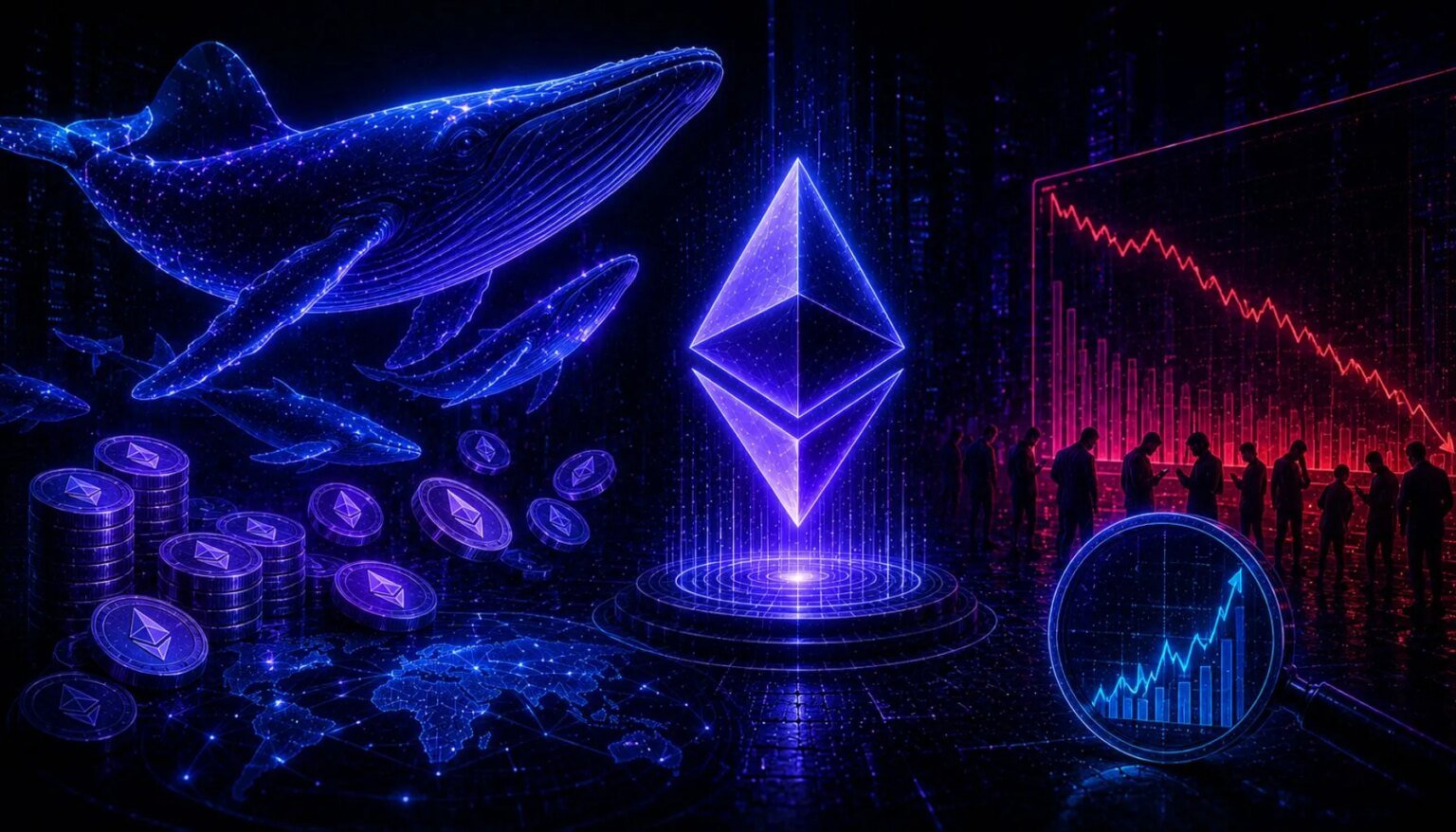 Ethereum-Wale bleiben aktiv, während die Beteiligung des Einzelhandels zurückgeht – die Geschichte bietet einen Hinweis