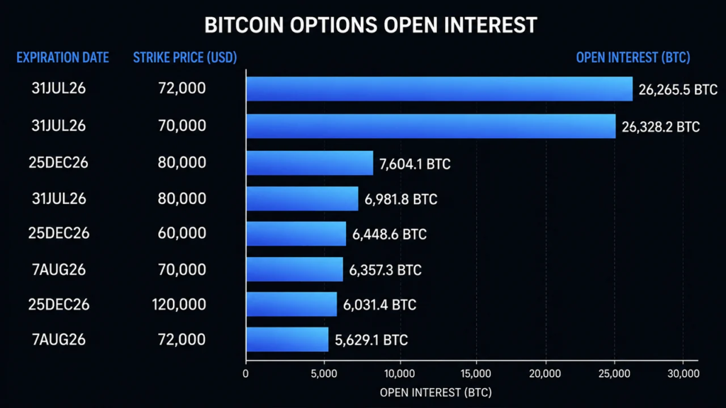 Bitcoin-Optionen schreien bullisch, während Händler sich auf 72.000-Dollar- und 80.000-Dollar-Calls stürzen