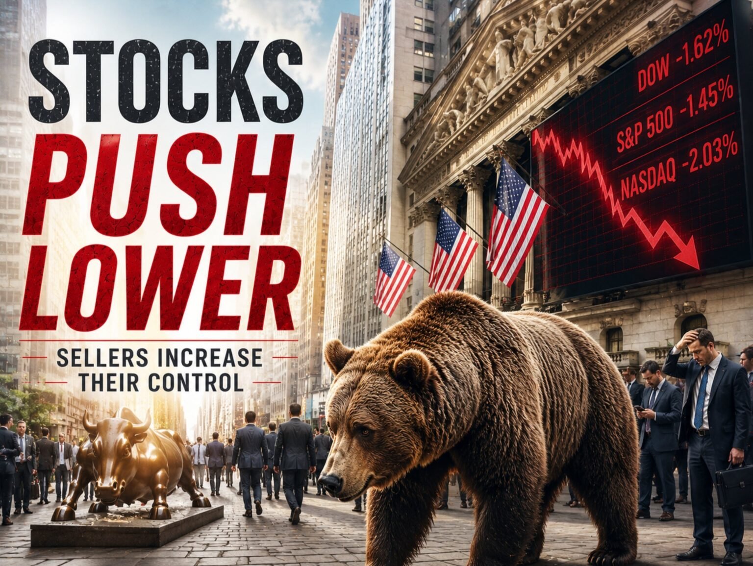 Der NASDAQ-Index führt die Aktien nach unten