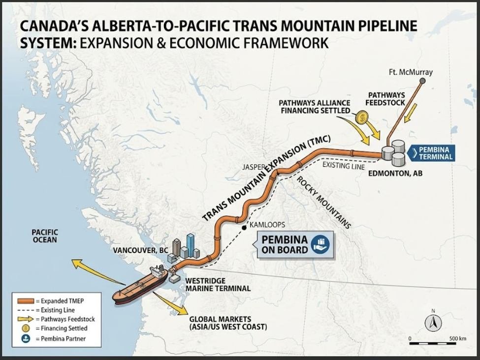 Kanada – Premierminister Carney bestätigt die südliche Trans-Mountain-Route für die neue Alberta-Pipeline